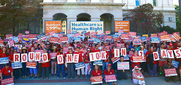 Single Payer Supporters Rally at State Capitol 
