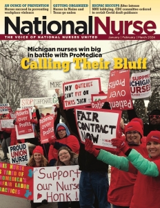 National Nurse magazine Jan-Feb-March issue cover