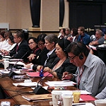 Large group of nurses at panel table