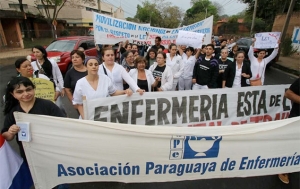 Nursing union mobilizes. Photo file: Agustín Acosta.