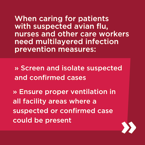 What to do when caring for patients with avian influenza