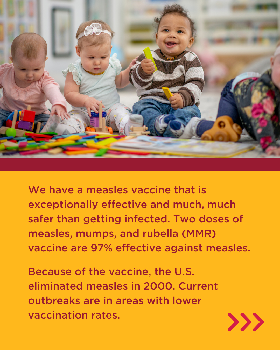 Measles vaccine is effective