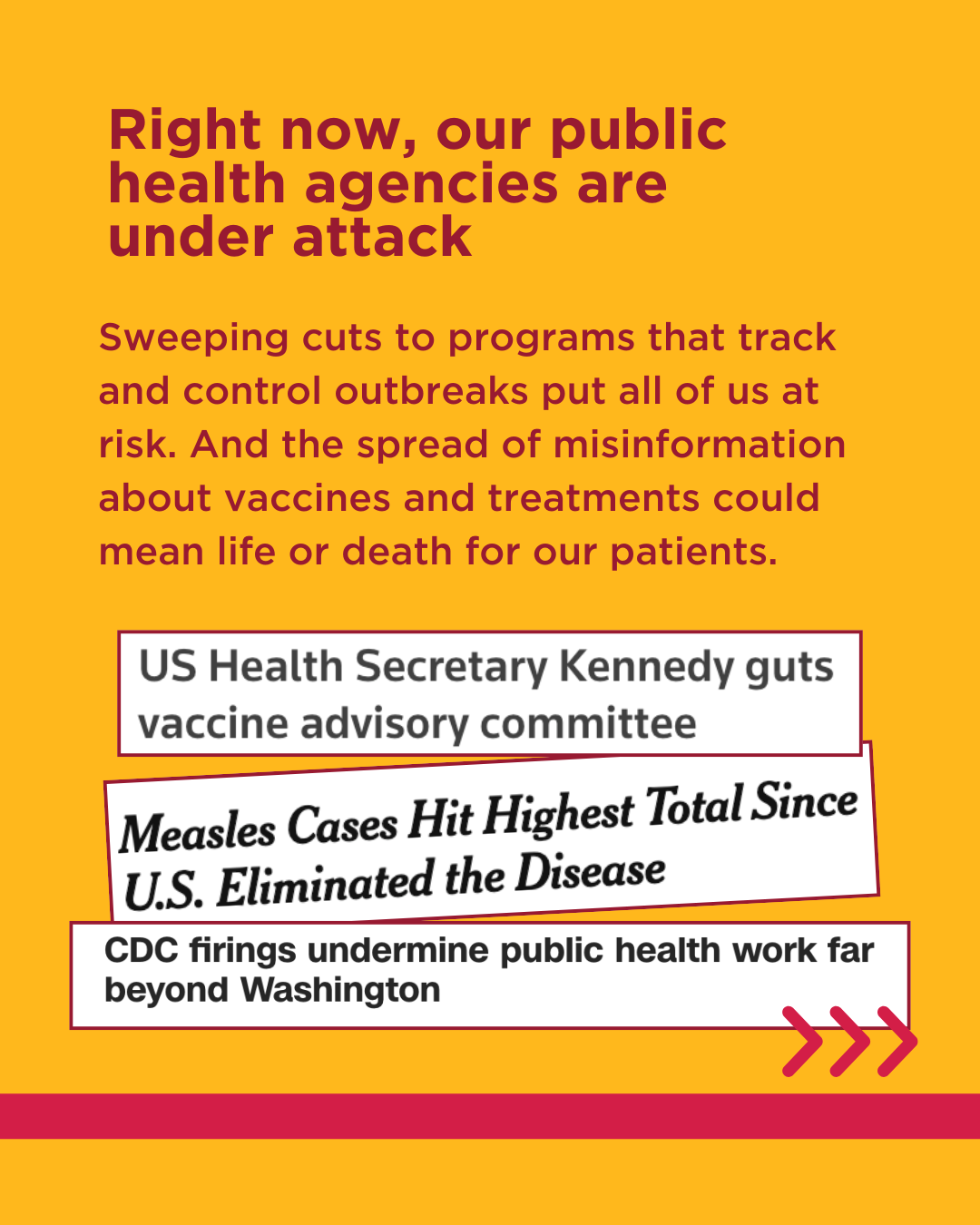 Our public health agencies are under attack