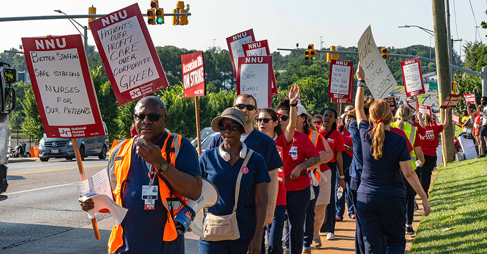 Nurses on picket line