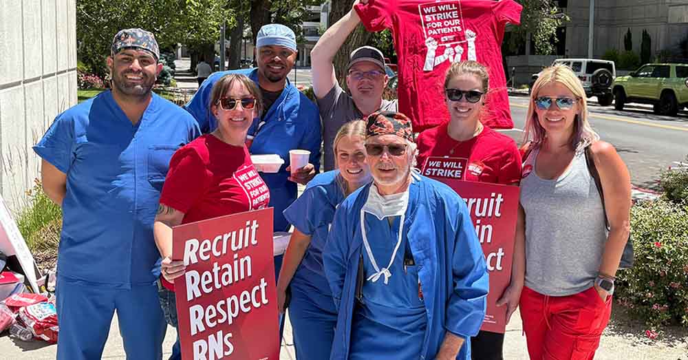 Nurses on picket line