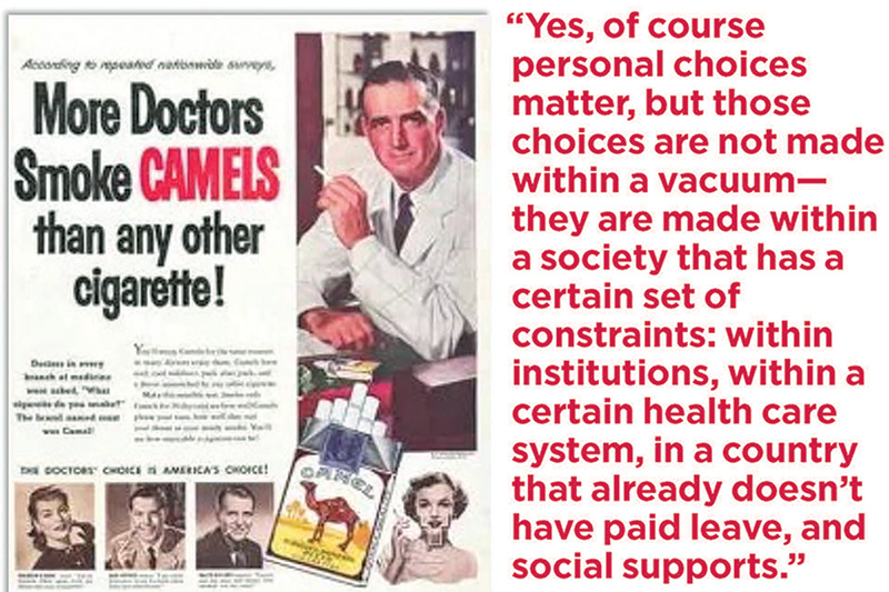 Newspaper add "More Doctors Smoke Camels than any other cigarette!"