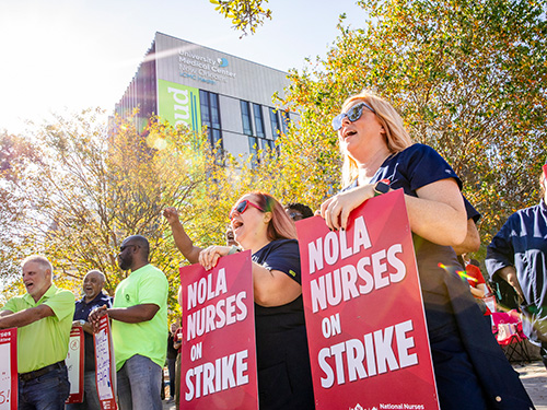 Nurses on picket line