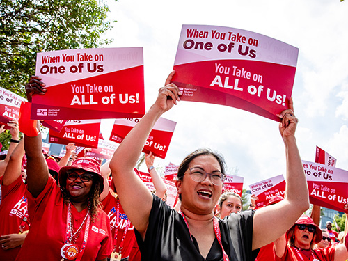 Nurses on picket line
