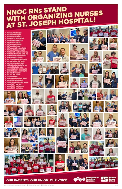 Flyer: NNOC RNs Stand United with St. Joseph Hospital