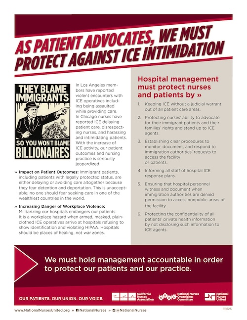 Flyer: Flyer: As patient advocates, we must protect against ice intimidation