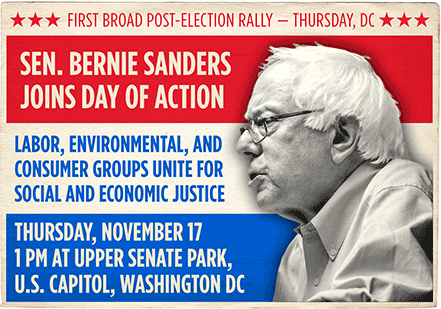 Sen. Bernie Sanders Joins Day of Action