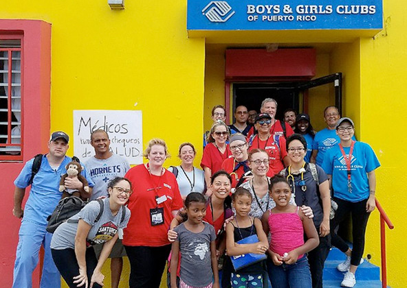 Nurses at Boys & Girls Club in Puerto Rico