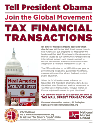 Obama tax Wall Street flyer