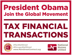 Obama tax Wall Street placard