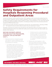 NNU Hospital Reopening Safety Requirements document