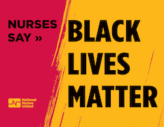 Sign "Nurses Say Black Lives Matter"