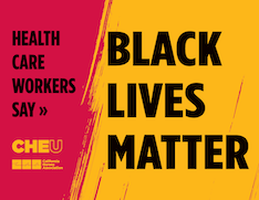 Sign "Health Care Workers Say Black Lives Matter"