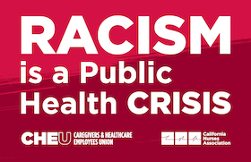Sign "Racism is a public health crisis"
