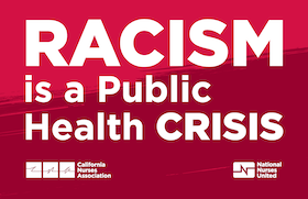 Sign "Racism is a public health crisis"