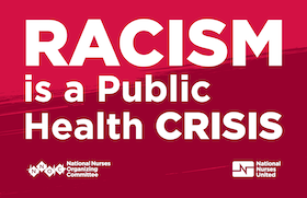 Sign "Racism is a public health crisis"