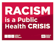 Sign “Racism is a Public Health Crisis”