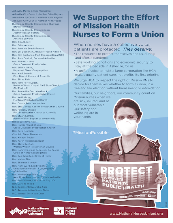 Letter of support for Mission nurses