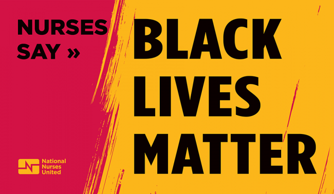 Graphic "Nurses Say Black Lives Matter"