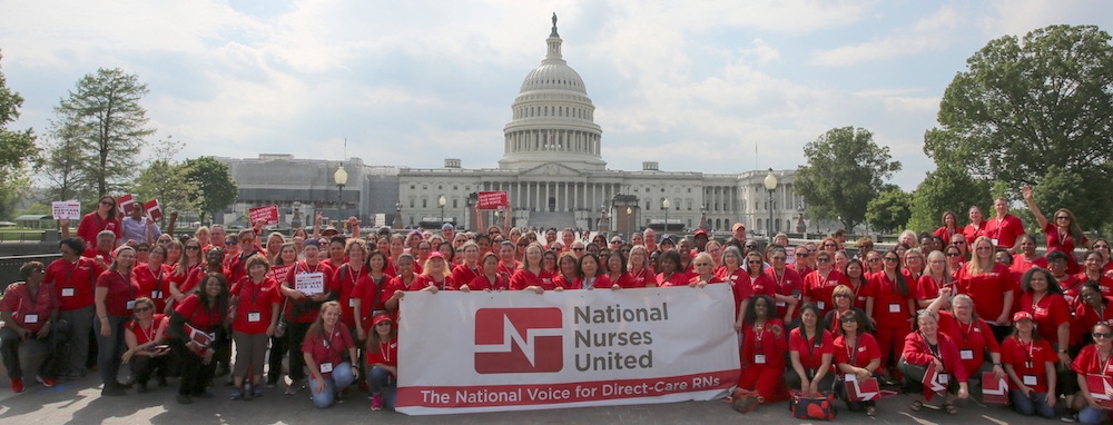 Nurses outside capitol