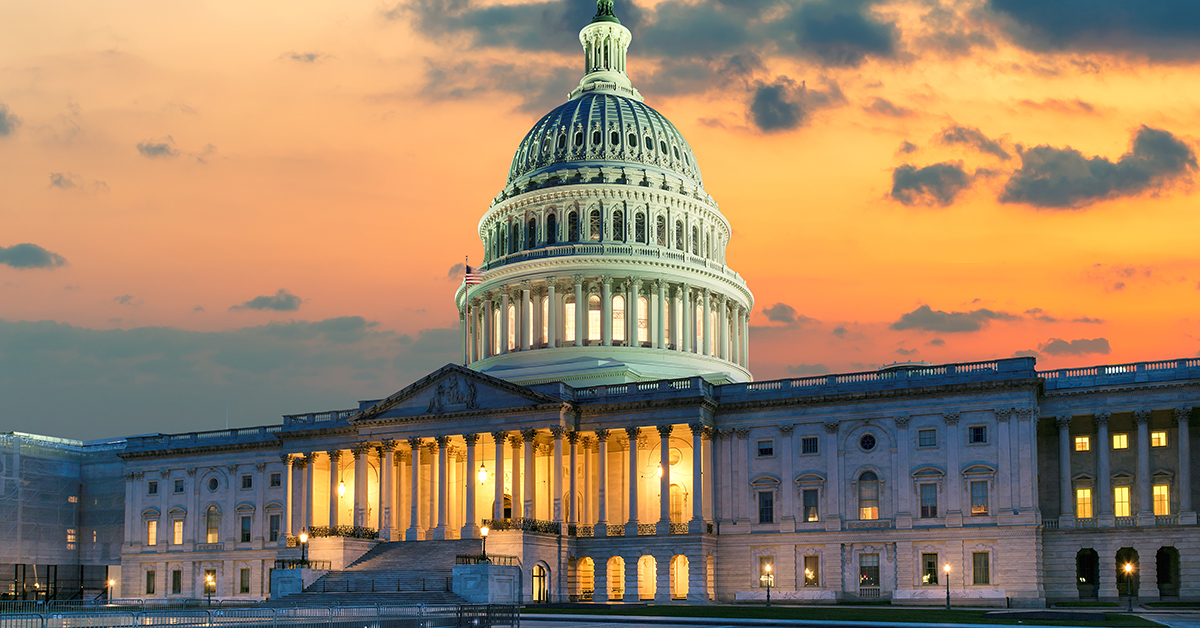 U.S. Capitol at night