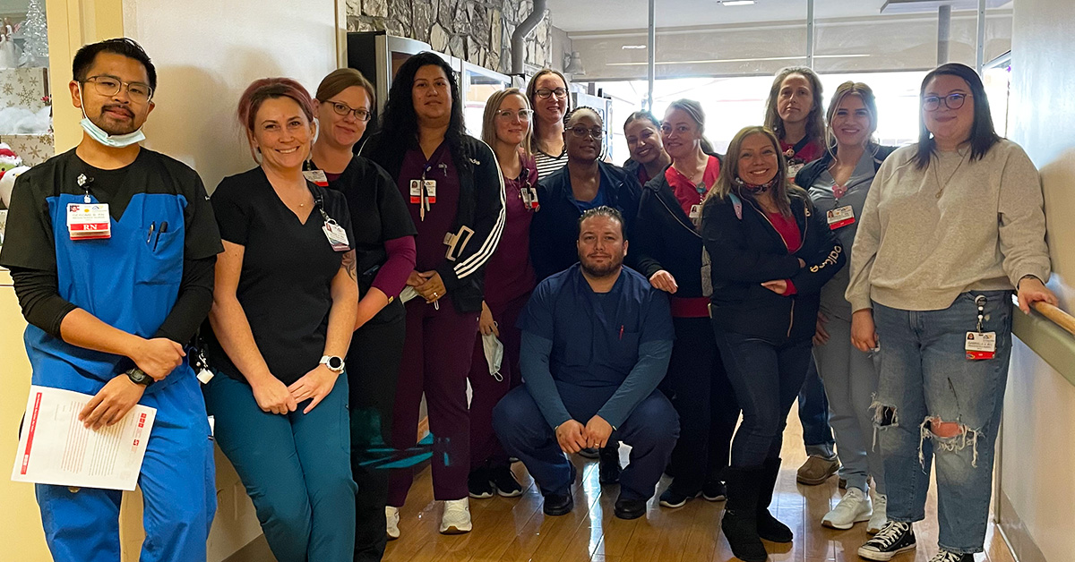 Group of nurses in hallway