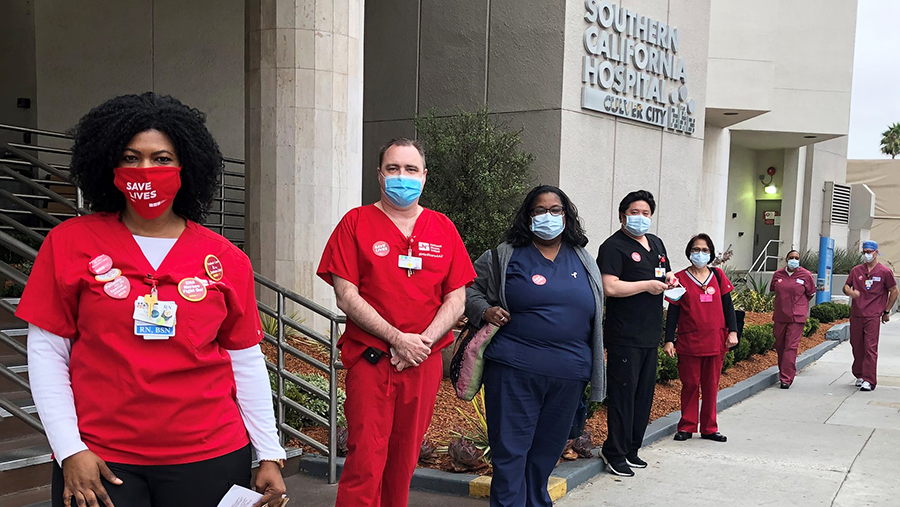 Southern California Hospital Culver City RN's outside hospital