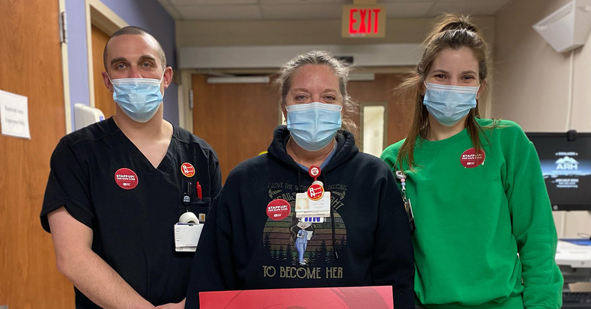 3 nurses inside hospital