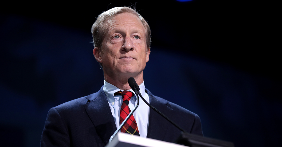 Photo of Tom Steyer: Photo by Gage Skidmore via Wikimedia Commons