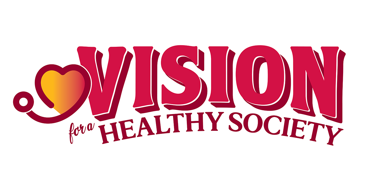 Vision for a Healthy Society (heart stethoscope and logo)