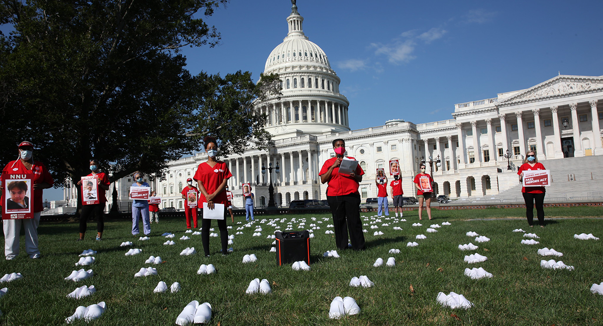 Nurses outside Capitol building