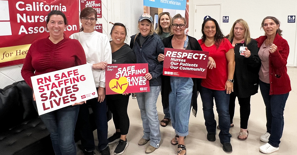 Nurses at Hazel Hawkins town hall