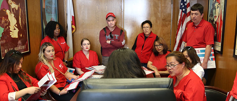 Nurses visiting Calif. legislator