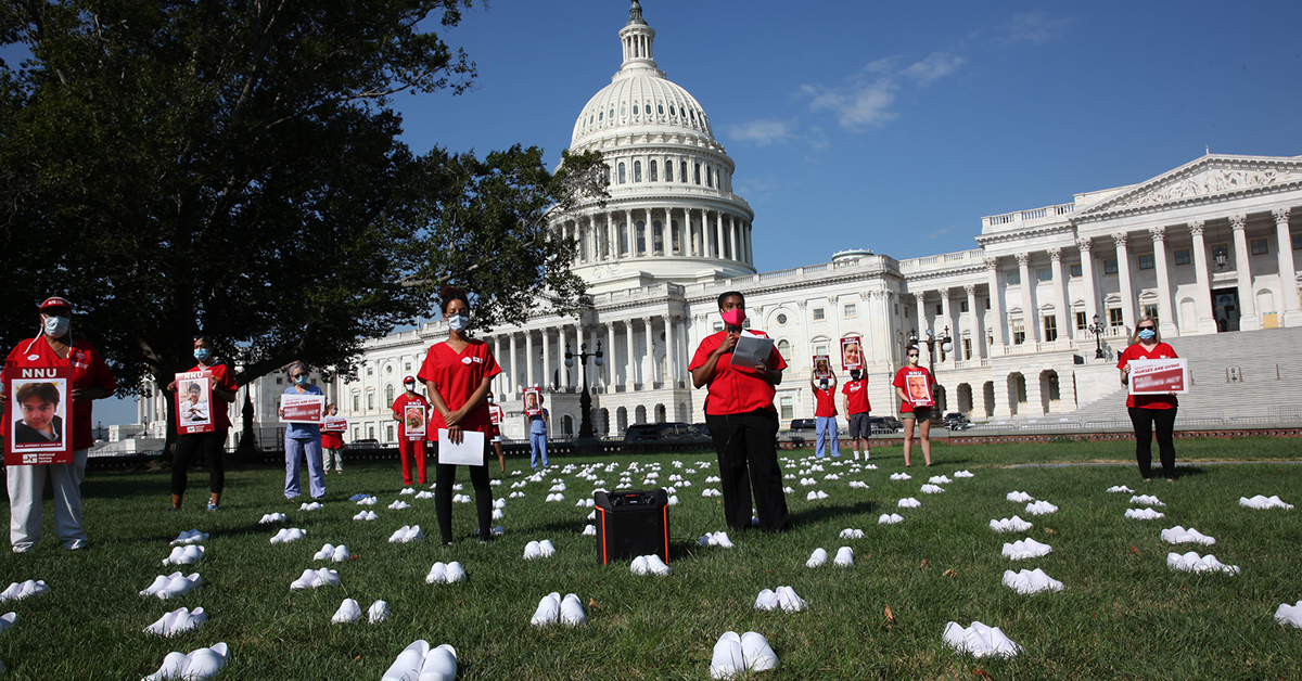 Nurses outside Capitol building