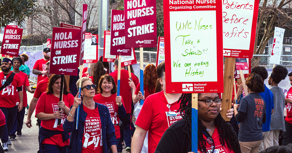 UMC nurses on strike line