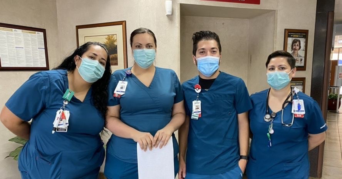 Nurses inside hospital