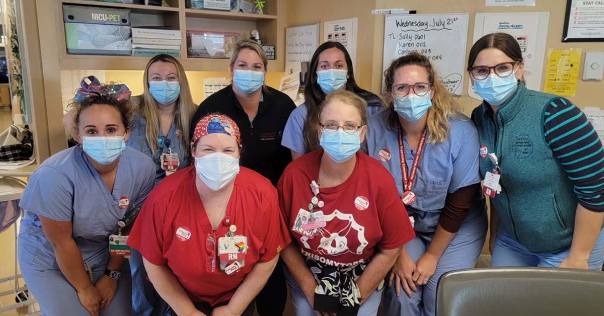 Group of Maine Medical Center nurses in the hospital 