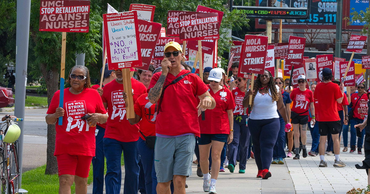 Nurses on picket line