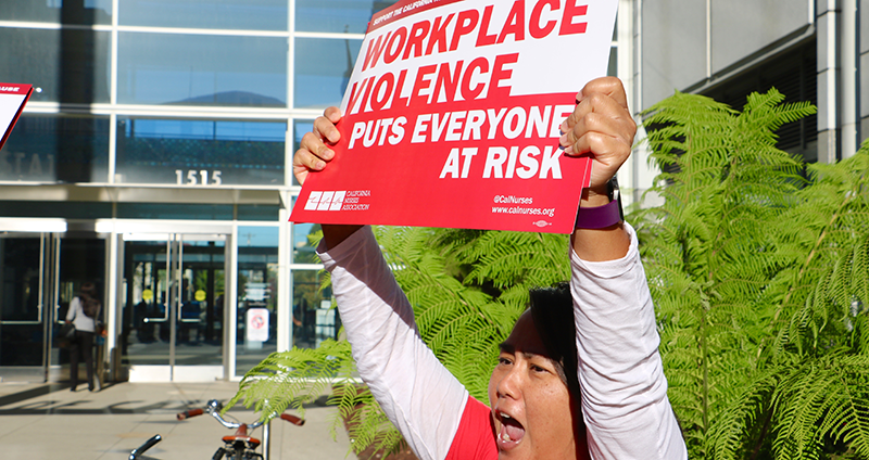 Nurses rally against workplace violence