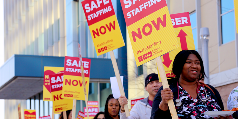 Nurses march for safe staffing
