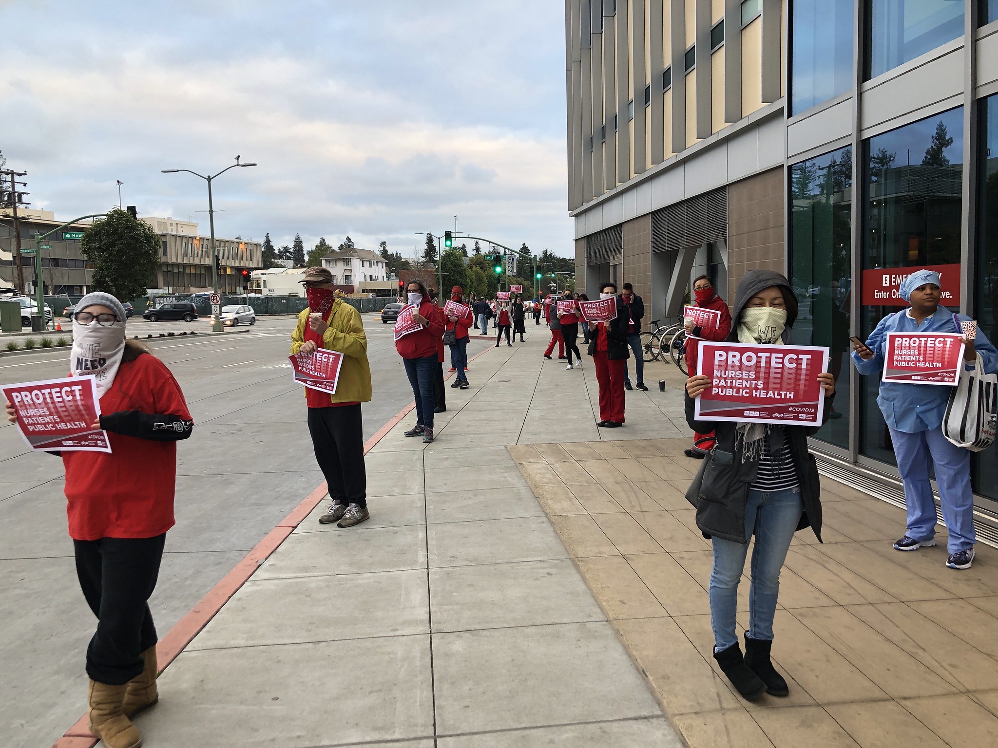 nurses protesting