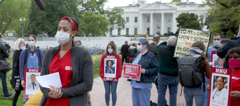 Nurses holding social distancing event