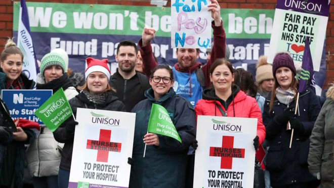 Nurses on strike