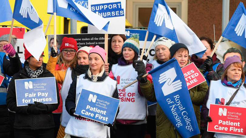 Nurses at rally