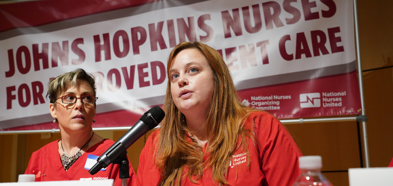 Nurses at community forum