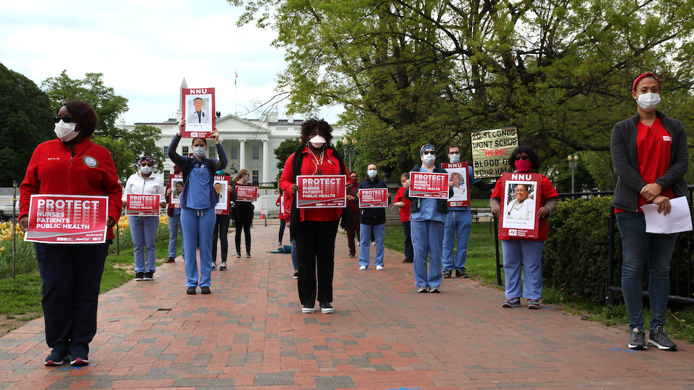 Nurses hold vigil